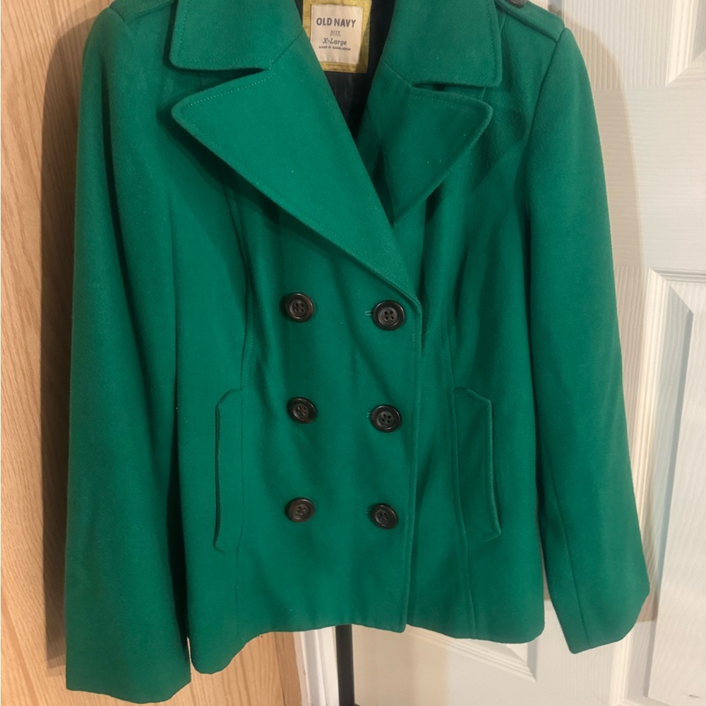 Old Navy Women's Vibrant Green Peacoat